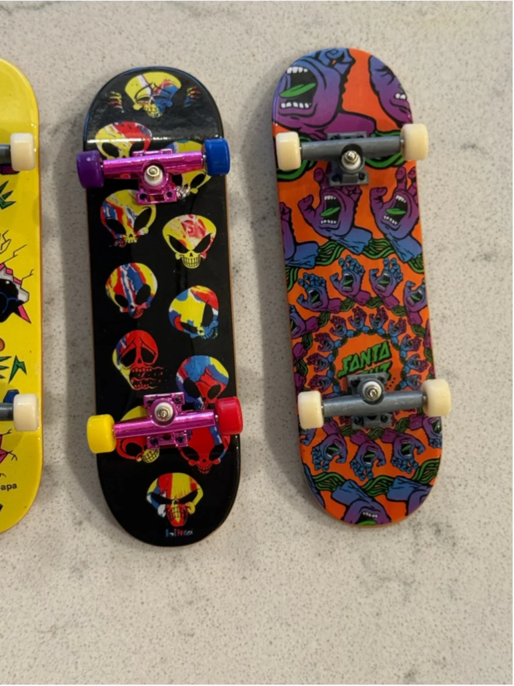 Tech Deck Fingerboard Skateboard Lot - 5 decks - Blind, Santa Cruz, Tony Hawk